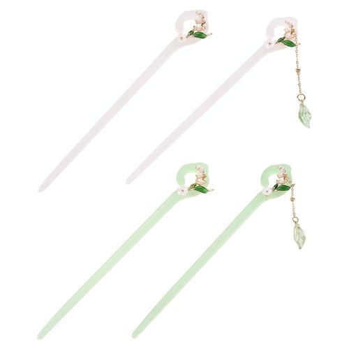 4Pcs Chinese Style Hair Sticks Pins with ng Tassel, Chinese Traditional Hanfu Classical Hair Pins for Girl Women
