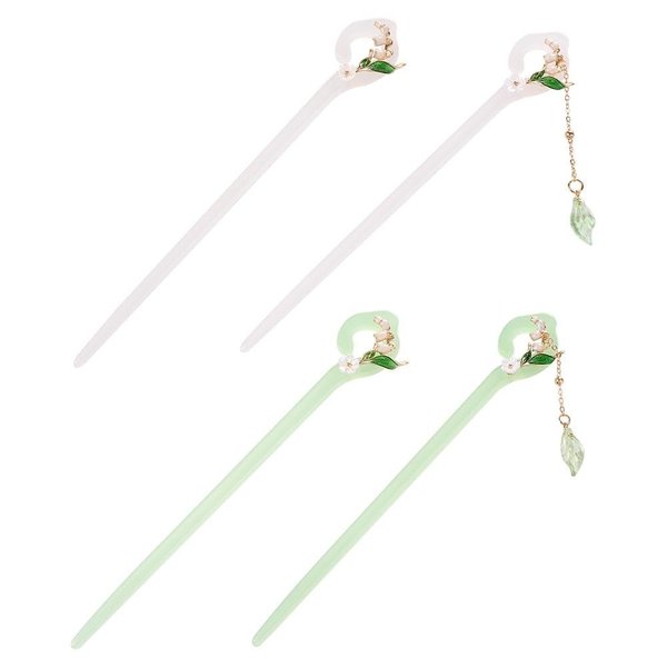 4Pcs Chinese Style Hair Sticks Pins with ng Tassel, Chinese Traditional Hanfu Classical Hair Pins for Girl Women
