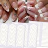 TailaiMei 1752 Pieces 3 Designs French Manicure Nail Art Stickers, Self-Adhesive Nail Tips Guides for DIY Decoration Stencil Tools (36 Sheets)