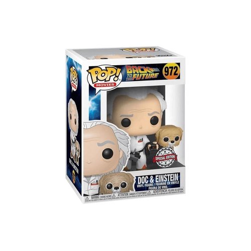Back To The Future Doc and Einstein Pop! Vinyl Collectible Toy Figure - Limited Edition Exclusive