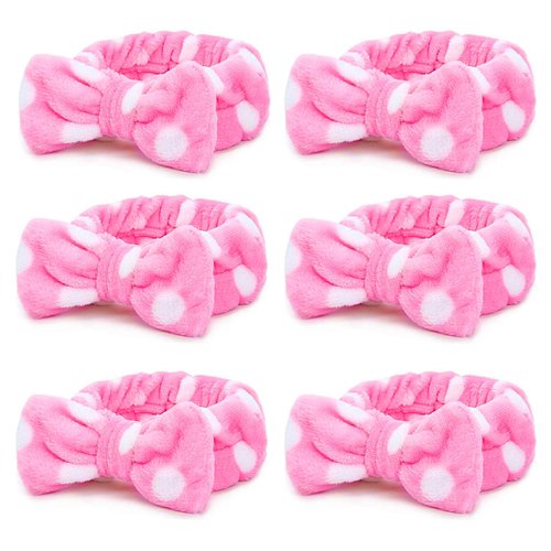Casoty 6 Pcs Makeup Hair Headbands, Hair Holder for Washing Face, Soft Coral Fleece Spa Headband for Washing Face, Facial Headband for Face Washing Shower Skin Care Yoga
