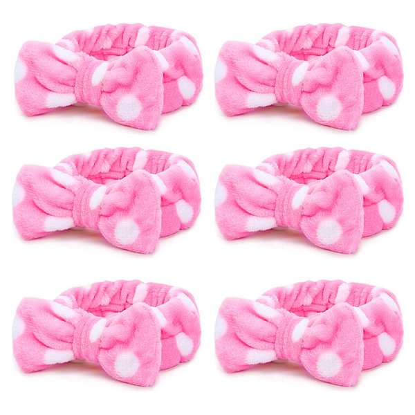 Casoty 6 Pcs Makeup Hair Headbands, Hair Holder for Washing Face, Soft Coral Fleece Spa Headband for Washing Face, Facial Headband for Face Washing Shower Skin Care Yoga