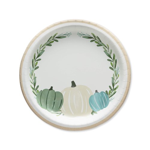American Greetings 36-Count 9 in. Paper Dinner Plates, Pumpkin Thanksgiving Party Supplies