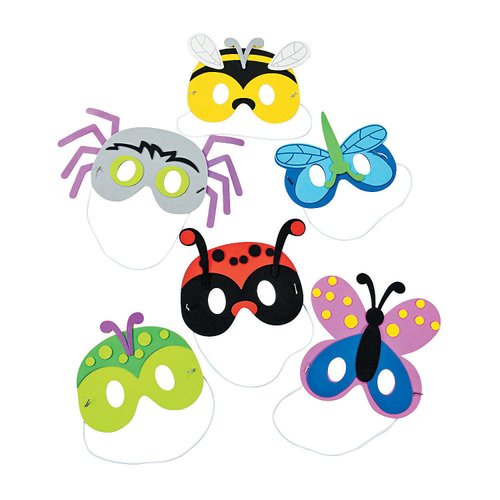 Fun Express Bug Mask Craft Kit - VBS Vacation Bible School Supplies/Decor - Makes 48