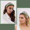 AHONEY Green Headband for Women Girls, Hair Bling Rhinestone Crystal Glitter Sparkly Diamond Padded Headband Fancy Jeweled Headpiece Holiday Hair Accessories Birthday Gifts (Green)