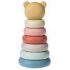 Mary Meyer Baby and Toddler Toys Simply Silicone Stacking Rings for 6+ Months Old Preschool Gifts, 6-Inches, Teddy