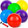 AMOR PRESENT 6PCS Inflatable Playground Ball, 8.5 Inches Bouncing Kick Ball for Kids, Giant Rubber Dodgeballs with Hand Air Pump, for Indoor Outdoor Games, Pool Toys, Party Favors