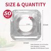 COZZIVITA Aluminum Gas Stove Burner Covers -Thicker Foil Square Burner Liners - Disposable Gas Range Protectors, 50 Pack（Outer diameter: 8.5 x 8.5 inch）