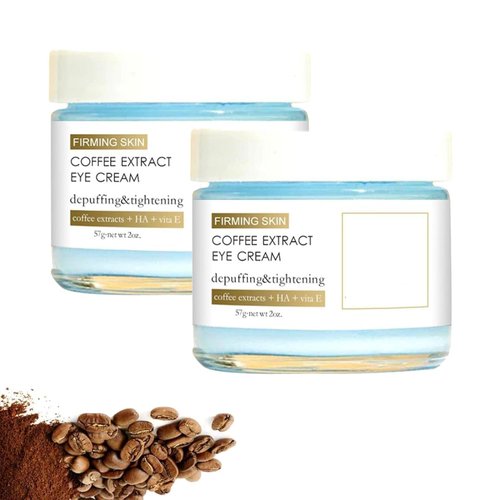 Renhe ingenuity Caffeine Eye Cream, Caffeine Eye Cream, Caffeine Anti-Wrinkle Overnight Eye Cream, Firms and Reduces Eye Bags, Wrinkles, Dark Circles, and Fine Lines (2PCS)