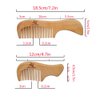 Xuanli® 8 Pcs The Family Of Hair Comb set - Wood with Anti-Static & No Snag Handmade Brush for Beard, Head Hair, Mustache With Gift Box (S021)