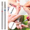HINZIC 6PCS 3/32” Cuticle Nail Drill Bit Silver Safety Professional Diamond Nail Drill Bits Manicure for Nail Polishing Cleaner Cuticle Remover Nail Prepare Supplies Tool for Nail Techs