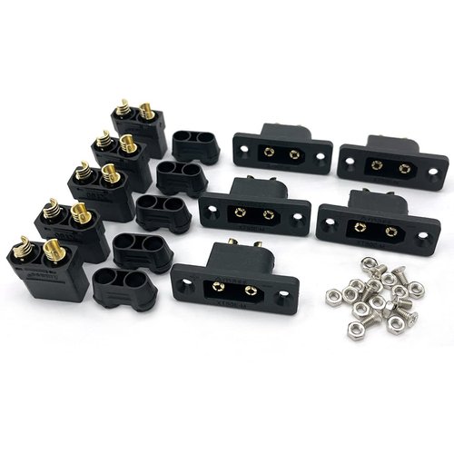 Yaohappy 5Pairs XT90E-M+XT90 Mountable Male Female Durable Plug Connector for RC Model Multicopter