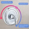 Pressure Balancing Tub and Shower Trim Kit, Compatible with Moen Posi-Temp Valve, Chrome