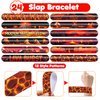 48 Volcano 24PCS Volcano Temporary Tattoos Sticker 24PCS Slap Bracelets Perfect for Themed Birthday Party Favors Baby Showers or Classroom Rewards Ideal Decor and Gifts for Girls and Boys