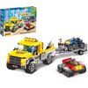 City Race Buggy Transporter Building Set,324 PCS 3 in 1 City Service Truck Cars Building Blocks Kit,STEM Vehicles Toys,Construction Playset Birthday Xmas Gifts for Kids Boys 6 7 8 9 10-Year-Old