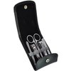 Royce Leather Manicure Kit with Stainless Steel Implements, Black, One Size