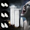 Vampire Fangs 3 Pairs 3 Sizes Teeth with Adhesive and Tweezers, Vampire Fangs Fake Teeth Halloween Decorations Party Cosplay Props Werewolf Fangs Vampire Dentures Party Favors Masquerade Accessories