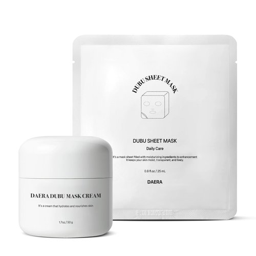 DAERA Korean DUBU Sheet Mask Glass Skin Care, Deep Hydrating Repairing Nourishing for Dry and Sensitive Skin, Panthenol, Niacinamide, Adenosin, Korean Moisturizer