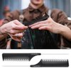 2 Pack Rat Tail Comb Black Teasing Comb for Sectioning, Parting, Styling Hair (Stainless Steel Pintail)