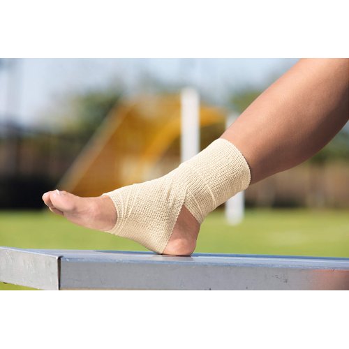 ACE 2 Inch Self-Adhering Elastic Bandage, No Clips, Beige, Great for Wrist, Foot and More, 1 Count