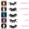 25MM Mink Eyelashes Wholesale Ninglash 10 Pack False Eyelashes, Christmas Gifts for Women Dramatic Real Mink EyeLashes, Thick HandMade Full Strip Lashes, Crueltyl Free Fluffy Lash, 3D Mink Lashes Bulk