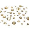 CRYSTAL GOLDEN SHADOW (001 GSHA) 144 pcs 2058/2088 SWAROVSKI Flatbacks rhinestones nail art mixed with Sizes ss5, ss7, ss9, ss12, ss16, ss20, ss30