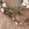 Flower Crown Headband Rose Wreath Garland Hair Bands Floral Wedding Bridal Hair Hoop Women Ladies Leaf Vine Party Decoration Headdress Headwear Christmas Handmade Headpiece Hair Accessories Pink