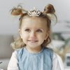 Yean Princess Crown Comb Mini Crystal Tiara Hair Comb Silver Rhinestone Tiara Birthday Party Favors Decorations and Accessories for Girls (Silver)