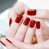 XEAOHESY 16 Sheets 224 Pieces Crimson Solid Color Nail Polish Stickers, Self-Adhesive Nail Polish Strips, Red Nail Wraps, 4 x 2.2inch