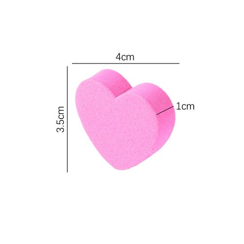 40Pcs Heart Shape Double Sided Disposable Nail File Strips Nail Mini Buffer Block File Sponge Nail Buffers for Shaping and Smoothing Toenails and Fingernails, Pink