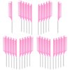 Virtue morals 32 Pieces Carbon Fiber Hair Parting Comb Pink Rat Tail Comb Stainless Steel Pintail Comb Anti Static Heat Resistant Hairdressing Comb for Braids Hair Cutting Hairdressing Styling Tools