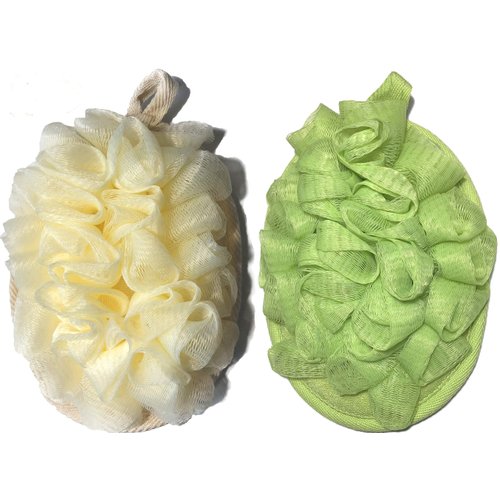 2 PCS Exfoliating Body Spa Bath Mitt for Men & Women - Loofah Sponge Brushes Pouf Bath Mesh Brush - Shower Scrubber Remove Dead Skin 5×7inchs