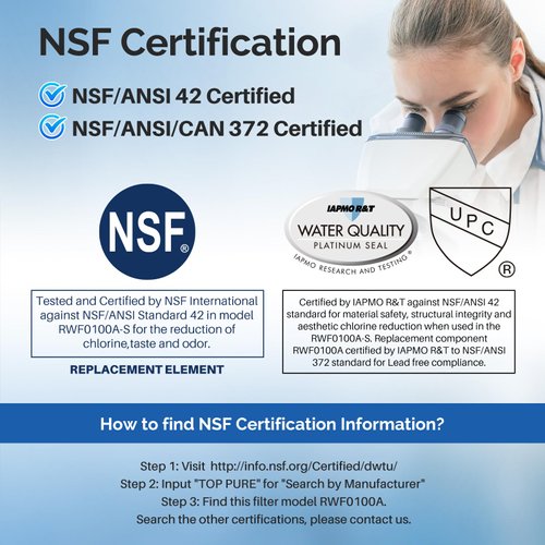 ICEPURE 5231JA2002A Refrigerator Water Filter,Compatible with LG LT500P, GEN11042FR-08, ADQ72910901, ADQ72910907, LFX25974ST, LFX25973S, Kenmore 9890, 469890 2 PACK