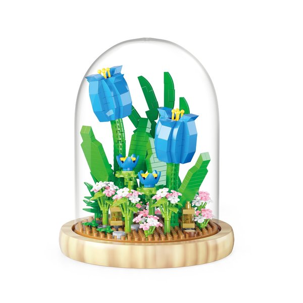 Dookok Flower Bouquet Building Set, Mini Bricks Building Blocks Artificial Flowers, DIY Decoration Home, 558 Pieces Botanical Collection Building Toys for Adult Kids Gift, Tulip