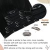 Ugeat Clip in Hair Extensions Human Hair Jet Black Hair Extensions Clip in Human Hair Extensions Natural Thick Soft Straight 14 Inch 7pcs