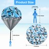 Catcan 12 Pcs Parachute Toy, Camo Blue Parachute Men Toy Tangle Free Throwing Hand Throw Outdoor Flying Gifts Paratrooper Toy No Battery nor Assembly Required (Blue)
