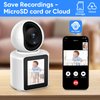 2K Two-Way Video/Audio Indoor Camera, Child/Elder/Dog/Pet Camera with Phone App, 2K Home Security Camera with Pan Tilt, Night Vision, One-Button Call, Motion Detection, Human/Sound/Crying Detection