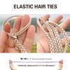 3 Packs 16" Black Elastic Spiral Hair Ties For Women, Ponytail Holders Hair Tie for Thin Fine Hair Braided Hair Ties for Wind Water Sport Hair Hands for Women's Hair Ponytail Wrap Hair Tie