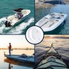 Five Oceans 8" Boat Hatch, 2-Pack Marine Round Inspection Deck Plate Hatch with Detachable Cover, UV-Resistant ABS White Plastic, for Pontoon, Fishing Boat, Bass Boat, Yacht, Sailboat, RVs - FO571-M2