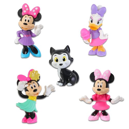 Minnie Mouse Cake Topper Birthday Party Supplies - Bundle with 5 Minnie Mouse Cake Toppers, Stickers, Tattoos, More | Minnie Mouse Party Favors