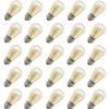 Rolay 11 Watt Outdoor Light Bulbs, S14 Warm Replacement Bulbs for Outdoor Patio String Lights with E26 Base, Pack of 25 (Clear)