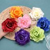 M METERXITY Rose Hair Clip, 4.33 Inch Flower Hairpin Fabric Floral Brooch for Bridal Wedding/Party/Women Hair Accessories, Hair Flowers Headpiece Floral Hair Pins [11cm, Black]