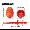 Generic 3D Printed Dragon in Egg, Full Articulated Dragon Crystal Dragon with Dragon Egg, Home Office Decor Executive Desk Toys, Adults Fidget Toys for Autism/ADHD, 12 Inches (Laser Orange)
