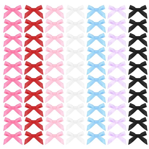 70PCS Mini Hair Bows Hair Clips for Women Girls Ribbon Bowknots Hairclips Solid Color Hair Ribbon Clips Satin Bow Hair Barrettes for Hair Design