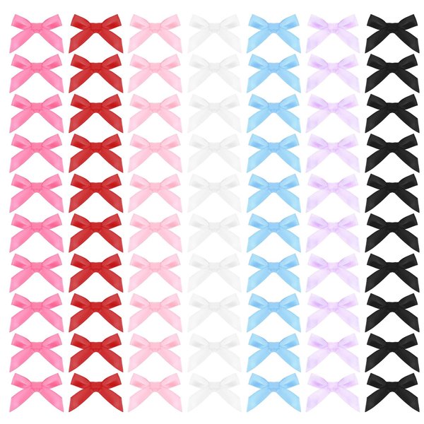70PCS Mini Hair Bows Hair Clips for Women Girls Ribbon Bowknots Hairclips Solid Color Hair Ribbon Clips Satin Bow Hair Barrettes for Hair Design