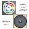 XFM Teaching Clock for Classroom - Small Colorful Clock Battery Operated 8 Inch - Plastic Silent Wall Clock Non Ticking - Analog Clock for Kids Learning