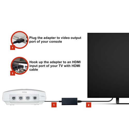 LevelHike HDMI Cable for Sega Dreamcast DC Console, Dreamcast to HDMI Adapter with True VGA Signal Output (100% Improved Video Quality-HD Converter)