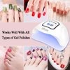 UV LED Nail Lamp 150W, Professional Nail Dryer Gel Polish Light, UV Nail Light with 4 Timer Setting, Nail Polish Curing Gel LED Dryer, Professional Nail Art Tools with Automatic Sensor