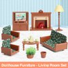 Dollhouse Furniture Set for Kids Toys Miniature Doll House Accessories Pretend Play Toys for Boys Girls & Toddlers Age 3+ with Living Room