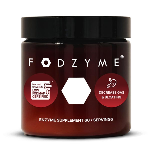 FODZYME® Home Kit Digestive Enzymes for Gut Health, Relief for Bloating, Gas, Constipation, Diarrhea, Abdominal Pain, Low FODMAP, 60 Dose